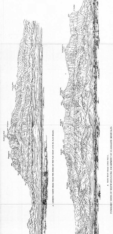 This is a hand-drawn picture of the Guadalupe Mountains