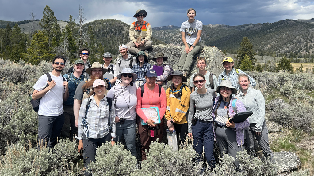 Iowa students on a trip to Montana
